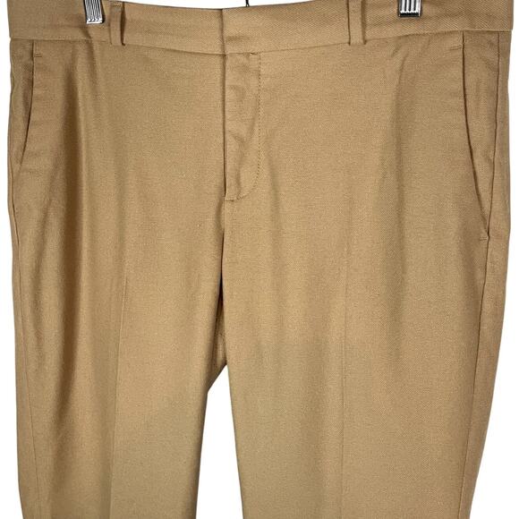 Banana Republic Womens Tan Avery Wool Blend Trousers Woven in Italy Size 10 - Picture 2 of 6